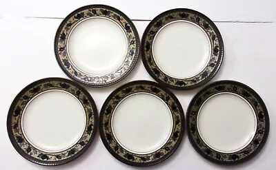 Set Of 5 ~ Mikasa Intaglio Arabella CAC 01 Salad Plates 8.5  Oven To Table • $37.50