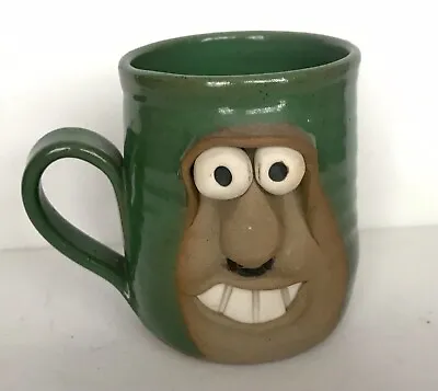 Pretty Ugly Green Glazed Mug. Made In Wales. Humourous Design Collectible  • £10