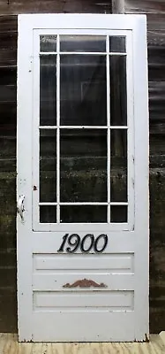 35.5 X90 Antique Vintage Old Wood Wooden Storm Screen Exterior Door Window Glass • $599.99