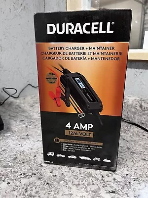 New Duracell Battery Charger + Maintainer 4 AMP 12/6 Volt Quick Connect DRMC4A • $102.56