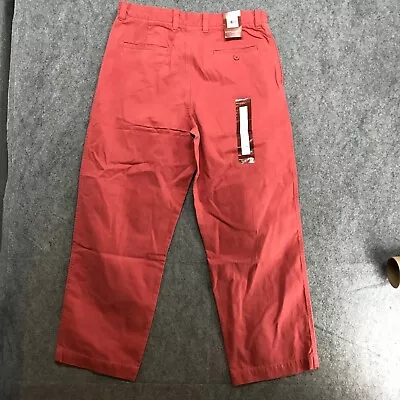 Sonoma Jeans Pants Mens Size 34 X 29 Faded Red Straight Leg Twill Cotton NWT • $17.99