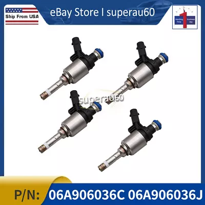 06A906036C 4X Fuel Injectors For 2014-2018 Volkswagen Jetta Beetle Golf 1.8L US • $75.04