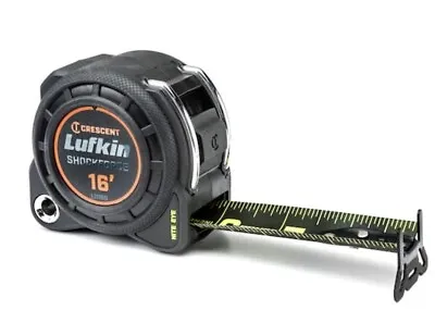 Crescent Lufkin 1-3/16  X 16' Shockforce Nite Eye G1 Dual Sided Tape Measure • $22.95