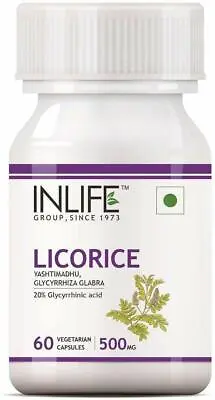 INLIFE Licorice Root Extract 60 Vegetarian Capsules Free Ship • £17.51