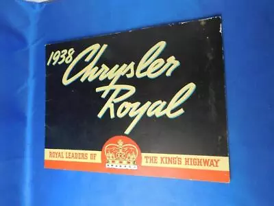 1938 Chrysler Royal Car Sales Dealer Brochure Advertising Vintage Canada • $39.99