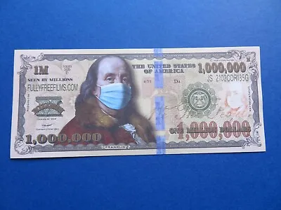 $1 Million Dollar Bill Note President BENJAMIN FRANKLIN $1000000 Pennsylvania • £1.29