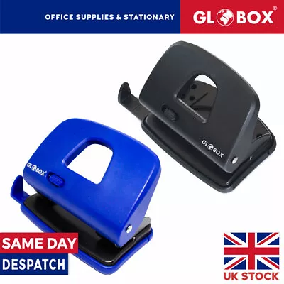 20 Sheet Medium Size Capacity Paper Hole Punch - Black / Blue • £4.99