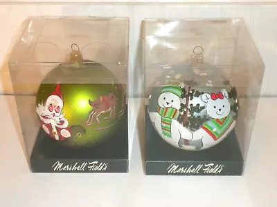 Marshall Fields Santa Bear Christmas Ornament - 2 NEW W/ Tags • $34.95