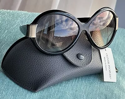 Oliver Peoples Harlot-P BK - Oversized Black Frame - Gradient Bronze Sunglasses • $117