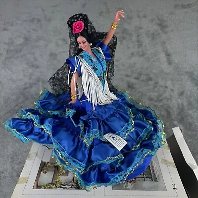 Vintage Marin Chiclana Doll Spanish Flamenco Dancer Malaga 10  With Box 447 • $48.56