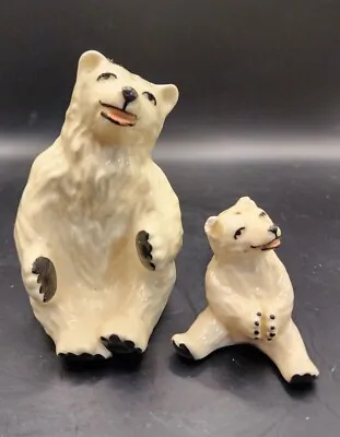 Vintage Ceramic Arts Studio Polar Bear And Cub Salt And Pepper Shakers • $12.90