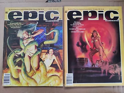 Epic Illustrated December 1983 February 1984 21 22 Low Grade Lot Of 2 Marvel • $6