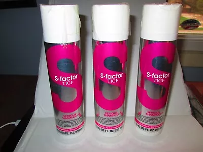 *RARE* (3) TIGI S-Factor Serious Shampoo 8.45 Oz Ea Factory Seal Authentic! • $39.95