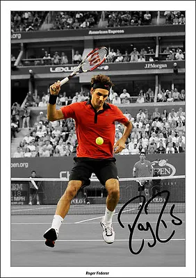 £8.99 • Buy Roger Federer Signed Print Poster Photo Autograph Tennis Us Open Djokovic