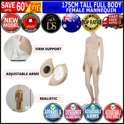 Woman Female Full Body Mannequin Retail Shop Display Dressmaking Model Mannequin • $97.79