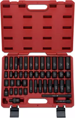 NEIKO 02440A 3/8-Inch-Drive Impact Socket Set SAE Sizes 44 Piece Master Set  • $84.81