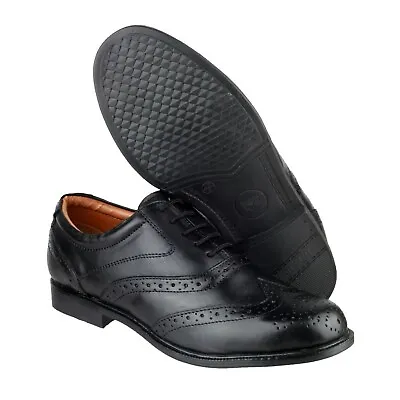 £37.20 • Buy Amblers Oxford Brogue Mens Formal Shoes Black Sizes 6-12 Leather Upper & Lining