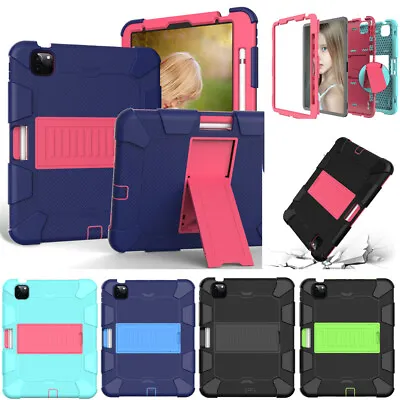 For IPad Air 4th Generation TOUGH Armor Shock-proof Stand Rubber Case Kids Cover • £18.98