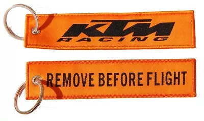 KTM Racing Remove Before Flight Key Ring Key Tag Wash Bung Exhaust Bung Tag • $7.95