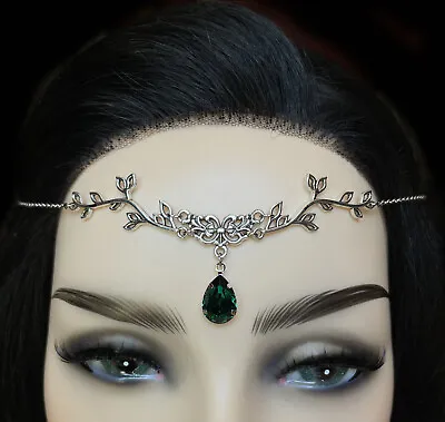 Elven Elf Princess Wiccan Pagan Medieval Silver Headpiece Circlet Goth Jewelry • $24.99