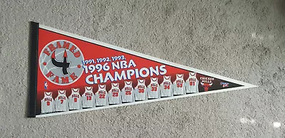 1996 Chicago Bulls NBA Champions Framed 4 Fame 30  Jersey Pennant Jordan Pippen • $14.99