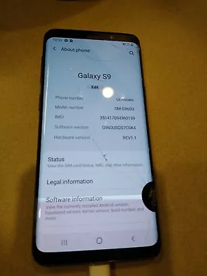 Samsung Galaxy S9 64GB Sprint Damaged Bad LCD Glass  • $24.99