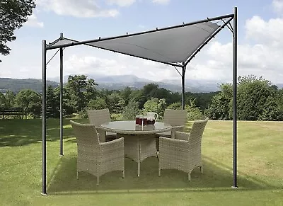 Sun Shade 3 X 3 M Gazebo Shelter Carney Surfing Light Grey Sail Garden Gazebo • £149.95