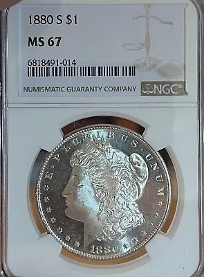 1880-S NGC MS67 Morgan Silver Dollar • $900