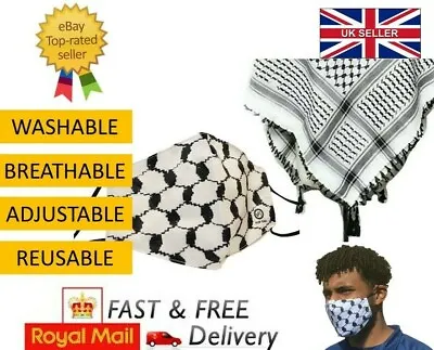 £19.99 • Buy Support The Cause Design Face Masks Palestine Keffiyeh And Scarf