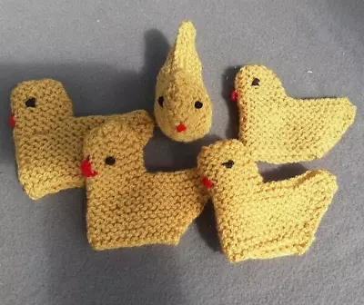 5 Handmade Knitted Easter Chicks Creme Egg Cosy NEW Chicken Chickens Chick • £4.99