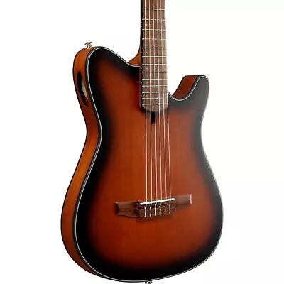 Ibanez FRH10N Sitka Spruce-Sapele Nylon A/E Guitar Brown Sunburst Flat • $499.99