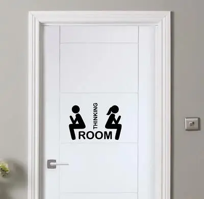 £2.75 • Buy Funny Toilet Sticker THINKING ROOM Vinyl Decal Bathroom Wall Seat Home Décor