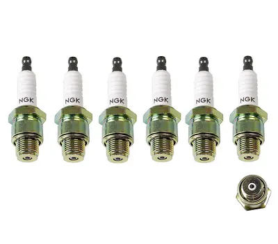 6pcs NGK BU8H 6431 Non-Resistor Spark Plug Pre-Gapped Set Fits Mercury & Mariner • $22.35