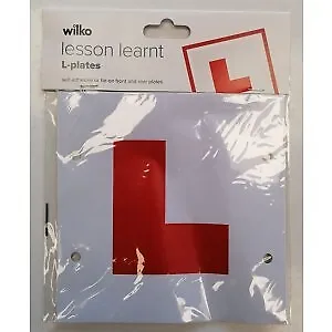 L Plates-Tie On Or Self Adhesive-Learner Driver-Exterior Car/Bike X2 • £3.65