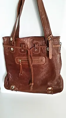 Gustto Large Brown Leather Shoulder Bag- NWOT • $1500