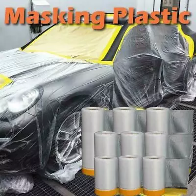 Masking Plastic Car Clear Paint Plastic Protective Masking Sheet Film Roll M4O5 • £4.79