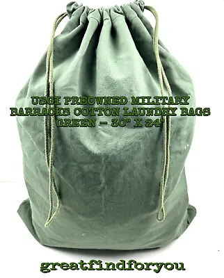 Usgi Military Barracks /laundry Bags 100% Cotton Green - Large - 30  X 24  • $11.49
