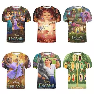 Kid's Encanto Mirabel 3D Print T Shirt Short Sleeve Shirt Sweat Absorbing Tops • $13.55