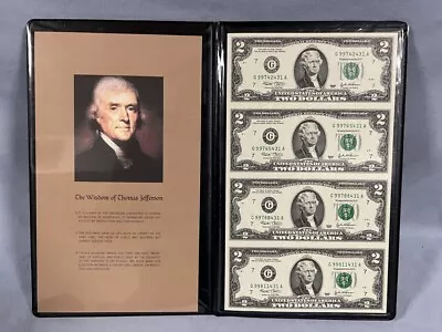 2003 $2 Federal Reserve Notes ✪ Uncut Sheet ✪ 4 Monetary Exchange Ga ◢trusted◣ • $39.95