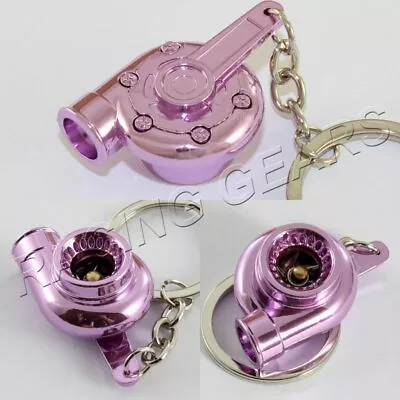 Metallic Purple Turbo Charger Compressor Spinning Turbine Fan Key Chain Ring FOB • $4.99