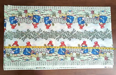 Paddington Bear Vintage Fabric Piece Princess Fabrics 1995 - 3 Yards Gardening  • $19.99