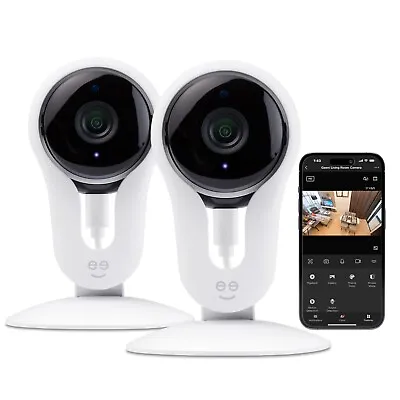 Geeni Aware 1080p (2 Pack) Wi-Fi Surveillance Camera Night Vision Motion Alerts • $34.99