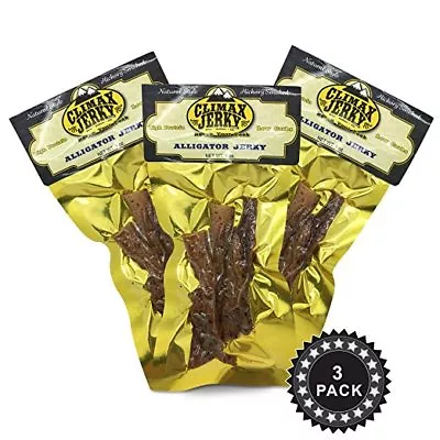 Climax Premium All Natural 1 OZ. Smoked Original Style Alligator Jerky - 3 Pack • $24.97