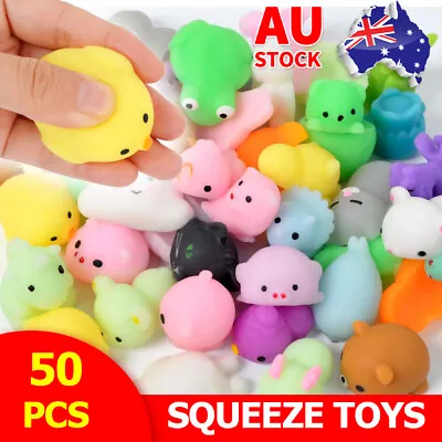 $19.95 • Buy 50 Designs Cute Mini Animal Kawaii Squeeze Toys Mochi Stress Squishy Stretch Kit