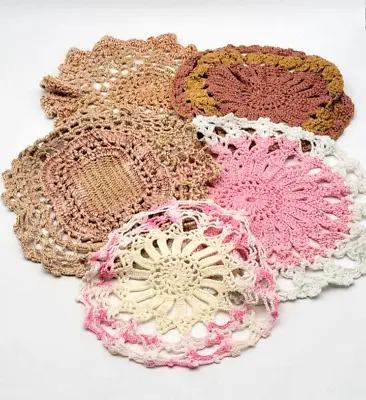 Lot Of 5 Hand CROCHET Doilies Mix EUC • $9.99