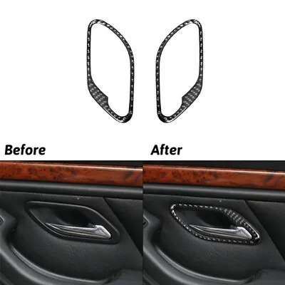 Rear Door Handle Panel Cover Sticker Carbon Fiber Trim For BMW M5 E39 1998-2003 • $10.89