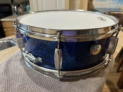 Vintage Japanese Snare Drum 60s - 5.5 X 14 Inches - Blue Sparkle Finish  • $75