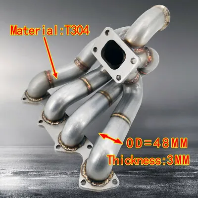 T3 Top Mounted Equal Length Turbo Manifold For Civic CR-V B18A B18B B20 Integra • $278