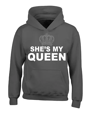 She's My Queen Hoodies Couples Matching Valentines Anniversary Fun Sweatshirts • $30.69