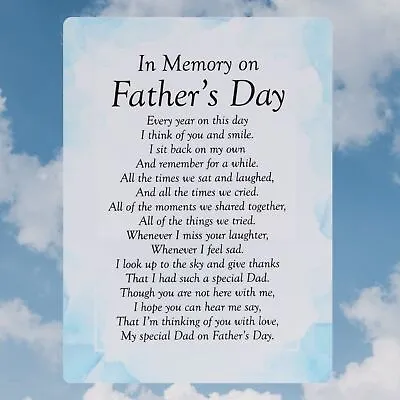 Father's Day Graveside Waterproof Memorial Card | Sentiment Poem | Tribute • £2.99